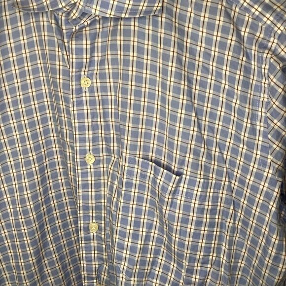 Mens Peter Millar Long sleeved button up‎ shirt medium Blue white pink - Picture 2 of 4